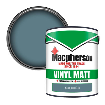 Macpherson Trade Walls & Ceilings Vinyl Matt Emulsion Paint Ncs S 5020-B10G (5020-B10G) 5L from B&Q