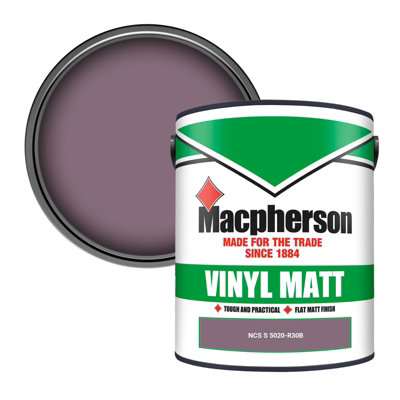 Macpherson Trade Walls & Ceilings Vinyl Matt Emulsion Paint Ncs S 5020-R30B (5020-R30B) 5L from B&Q
