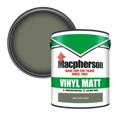 Macpherson Trade Walls & Ceilings Vinyl Matt Emulsion Paint Ncs S 6010-G50Y (6010-G50Y) 5L from B&Q