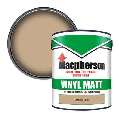 Macpherson Trade Walls & Ceilings Vinyl Matt Emulsion Paint Ral 075 70 20 (075 70 20) 5L from B&Q