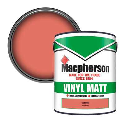 Macpherson Trade Walls & Ceilings Vinyl Matt Emulsion Paint Coraline Bs 04 E 51 (04E51) 5L from B&Q