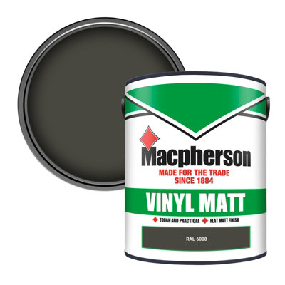 Macpherson Trade Walls & Ceilings Vinyl Matt Emulsion Paint Ral 6008 (6008) 5L from B&Q