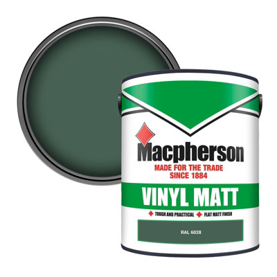 Macpherson Trade Walls & Ceilings Vinyl Matt Emulsion Paint Ral 6028 (6028) 5L from B&Q