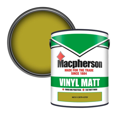 Macpherson Trade Walls & Ceilings Vinyl Matt Emulsion Paint Ncs S 2070-G70Y (2070-G70Y) 5L from B&Q