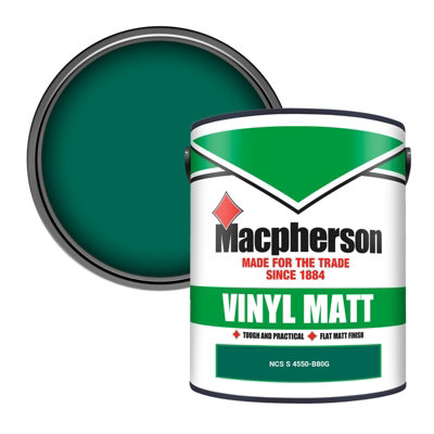 Macpherson Trade Walls & Ceilings Vinyl Matt Emulsion Paint Ncs S 4550-B80G (4550-B80G) 5L from B&Q