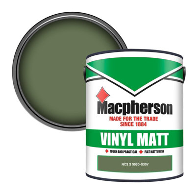 Macpherson Trade Walls & Ceilings Vinyl Matt Emulsion Paint Ncs S 5030-G30Y (5030-G30Y) 5L from B&Q