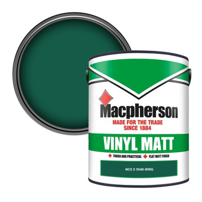 Macpherson Trade Walls & Ceilings Vinyl Matt Emulsion Paint Ncs S 5540-B90G (5540-B90G) 5L from B&Q