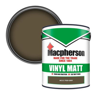 Macpherson Trade Walls & Ceilings Vinyl Matt Emulsion Paint Ncs S 7020-G90Y (7020-G90Y) 5L from B&Q