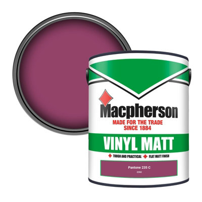 B&Q -  Trade Walls & Ceilings Vinyl Matt Emulsion Paint Pantone 235 C (235C) 5L