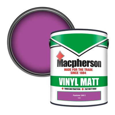 B&Q -  Trade Walls & Ceilings Vinyl Matt Emulsion Paint Pantone 248 C (248C) 5L