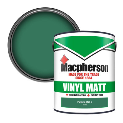 B&Q -  Trade Walls & Ceilings Vinyl Matt Emulsion Paint Pantone 3425 C (3425C) 5L