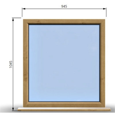 945mm (W) x 1045mm (H) Wooden Stormproof Window - 1 Window (NON Opening ...