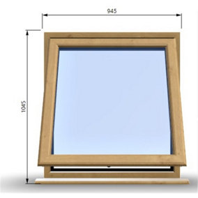 945mm (W) x 1045mm (H) Wooden Stormproof Window - 1 Window (Opening) - Toughened Safety Glass