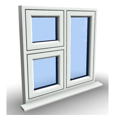 945mm (W) x 1145mm (H) PVCu Flush Casement Window - 1 Opening Window ...