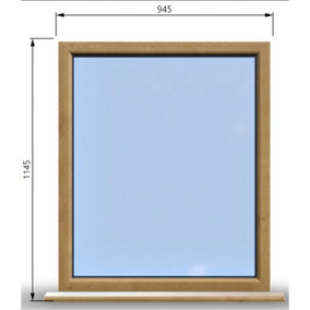 945mm (W) x 1145mm (H) Wooden Stormproof Window - 1 Window (NON Opening) - Toughened Safety Glass
