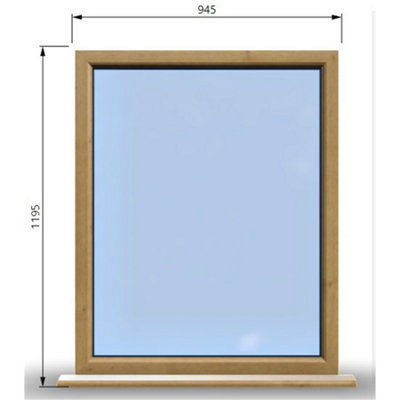 945mm (W) x 1195mm (H) Wooden Stormproof Window - 1 Window (NON Opening ...
