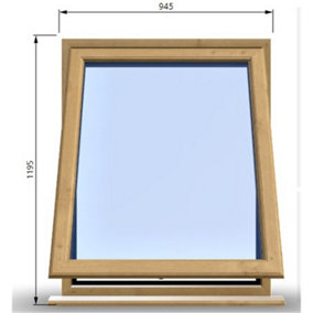 945mm (W) x 1195mm (H) Wooden Stormproof Window - 1 Window (Opening) - Toughened Safety Glass