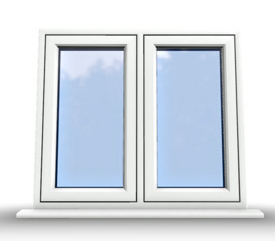 945mm (W) x 895mm (H) PVCu StormProof Casement Window - 1 LEFT Opening Window -  Toughened Safety Glass - White - 5