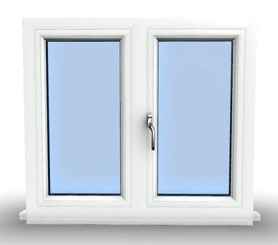 945mm (W) x 895mm (H) PVCu StormProof Casement Window - 1 LEFT Opening Window -  Toughened Safety Glass - White - 8