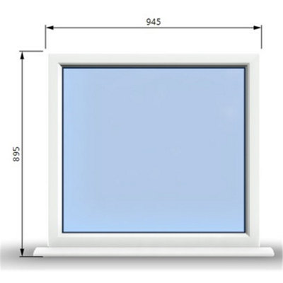 945mm (W) x 895mm (H) PVCu StormProof Window - 1 Non Opening Window ...