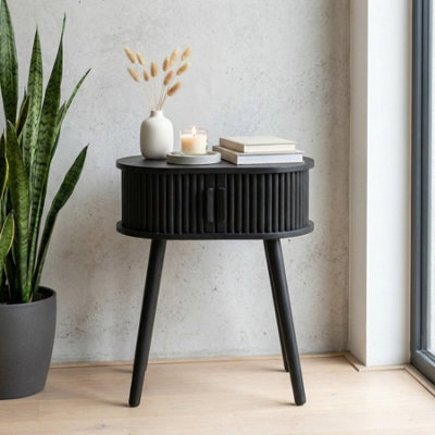 Maison Ribbed Urban Bedside Table from B&Q