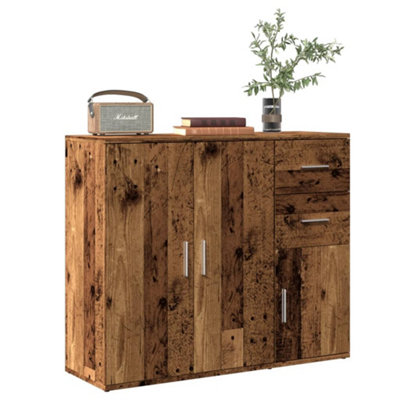 Berkfield Sideboard Old Wood 91X29.5x75 Cm Engineered Wood