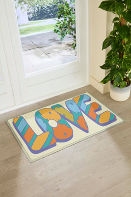 Artsy Doormats Elizabeth Olwen Love Indoor/outdoor Doormat (90X60Cm) from B&Q