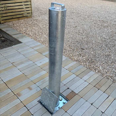The Ramp People Telescopic Bollard - Silver Steel Telescopic Security ...