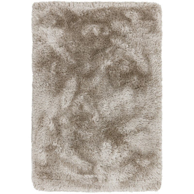 Handmade RugLuxurious Rug For BedroomEasy To Clean Plain Diningroom RugSparkle RugSand Shaggy Rug-120Cm X 170Cm from B&Q