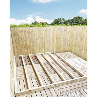 Marlborough 8 X 18 (2.4M X 5.5M) Pressure Treated Timber Base (C16 Graded Timber 45mm X 70mm) from B&Q