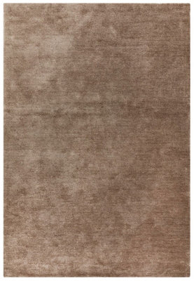 Modern RugPlain Rug For Bedroom& LivingroomEasy To Clean Modern Rug13mm Thick Mink Plain Rug-120Cm X 170Cm from B&Q