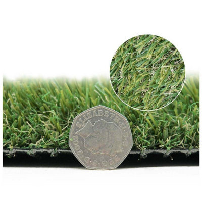 45mm Outdoor Artificial GrassPlush Artificial GrassPremium Synthetic Artificial Grass-14M(45'11") X 4M(13'1")-56M² from B&Q