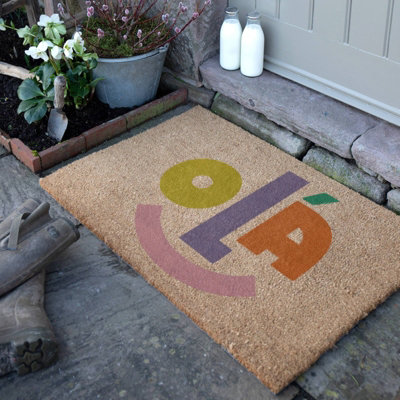 Artsy Doormats Elizabeth Olwen Ola Coir Doormat (90X60Cm) from B&Q