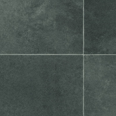  - Black Modern Stone Effect Anti-Slip Vinyl Flooring For HomeShopsOffices2.0mm Thick Vinyl Sheet-2M(6'6") X 4M(13'1")-8M²