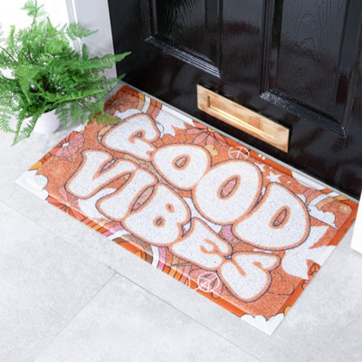 Native Natural Good Vibes Doormat (70 X 40Cm) from B&Q