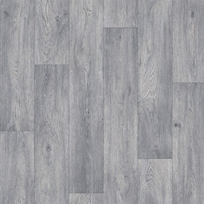  - Anti-Slip Grey Wood Effect Herringbone Vinyl Flooring For LivingroomKitchen2mm Thick Vinyl Sheet -9M(29'5") X 4M(13'1")-36M²