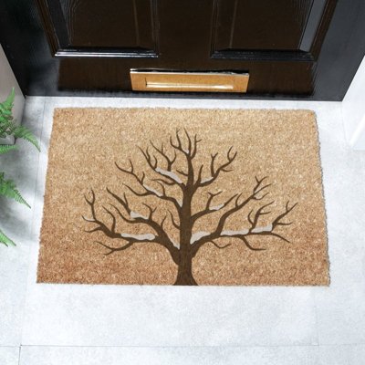 Artsy Doormats Snowy Tree Coir Doormat (60 X 40Cm) from B&Q