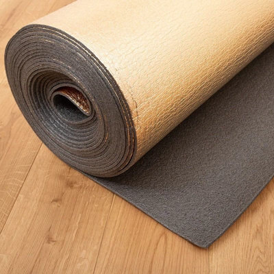 5mm Gold Laminate Underlay Foil Damp Proof Membrane Moisture Barrier Underlayment Cover Covers 45M²(3 X Rolls) from B&Q