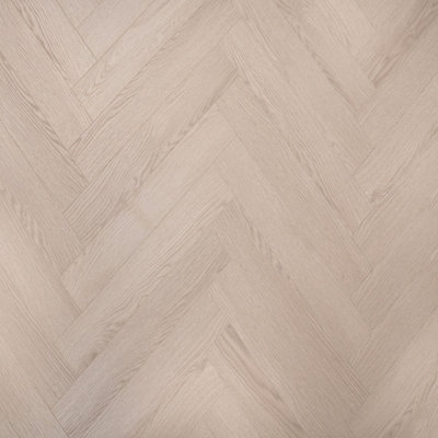 Click Laminate Flooring 8.0mm Oakleigh Helmsley Herringbone Wood Effect For BedroomDining Room & Lounge 1.8M²Per Pack from B&Q