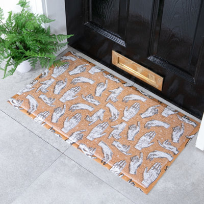Native Natural Palm Reader Doormat (70 X 40Cm) from B&Q