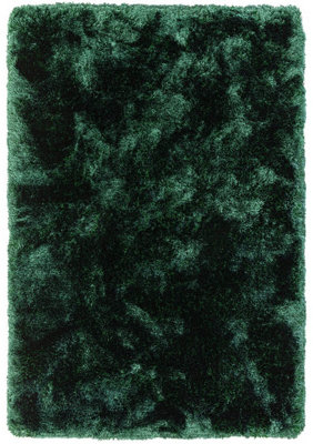 Modern RugAnti-Shed Luxurious Rug For BedroomPlain Emarald Diningroom Rug75mm Pile Plain Shaggy Rug-200Cm X 300Cm from B&Q