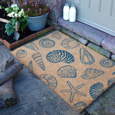 Artsy Doormats Shells Coir Doormat (90 X 60Cm) from B&Q