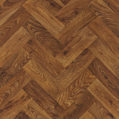 Wood Effect Beige Brown Anti-Slip Contract Commercial Heavy-Duty Vinyl Flooring With 3.0mm Thickness-3M(9'9") X 3M(9'9")-9M² from B&Q