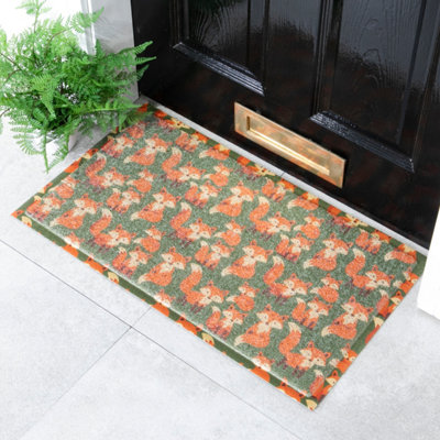 Native Natural Fox Pattern Doormat (70 X 40Cm) from B&Q