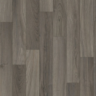 B&Q Modern Wood Effect Anti-Slip Vinyl Flooring For Home, Shops, Offices, 2.8Mm Thick Vinyl Sheet-2M(6'6") X 2M(6'6")-4M² Black