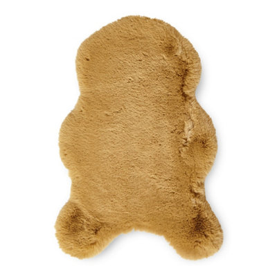 Sheepskin Mustard Plain Shaggy Rug50mm Thickness Modern RugLuxurious Rug For Livingroom& Diningroom-60Cm X 180Cm (Double) from B&Q