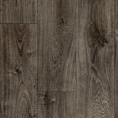  - Black Modern Wood Effect Anti-Slip Vinyl Flooring For Bathroom& Kitchen2.0mm Thick Vinyl Sheet-4M(13'1") X 4M(13'1")-16M²