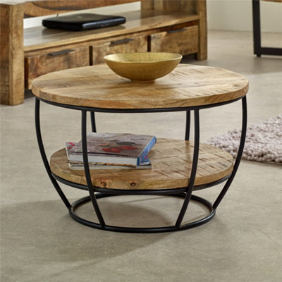 Worcester Belgravia Solid Wood & Metal Coffee Table With Shelf from B&Q