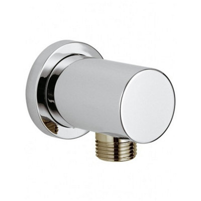 Clifton Shower Chrome Round Outlet Elbow from B&Q