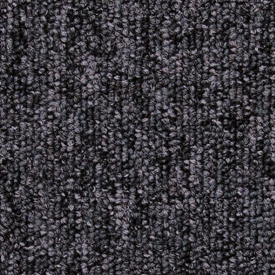  - Latour 2 Torridon Black Grey Loop Pile Contract Carpet Tile For Domestic & Moderate Commercial Use